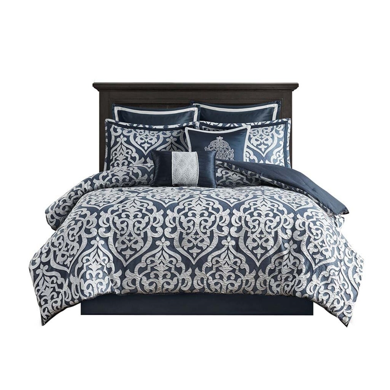 Gracie Mills Pineda Luxurious 8-Piece Jacquard Comforter Set - Grace-10962